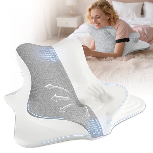 Ciavca Reading Pillow for Bed Adult Rest, Ergonomic Memory Foam Bed Reading Pillow Back Support, Headboard Wedge Pillows for Sitting Up, Chin & Prone Pillows for Watching TV/Couch/Sleeping/Floor - Image 1
