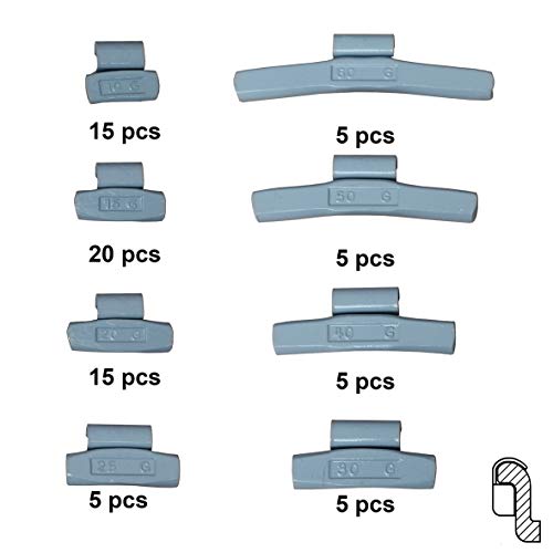 Harzole Wheel Weight Wheel Balance Weight FN -M75 FN Style Wheel Weight Kit 75pcs 10g to 60g - Image 2