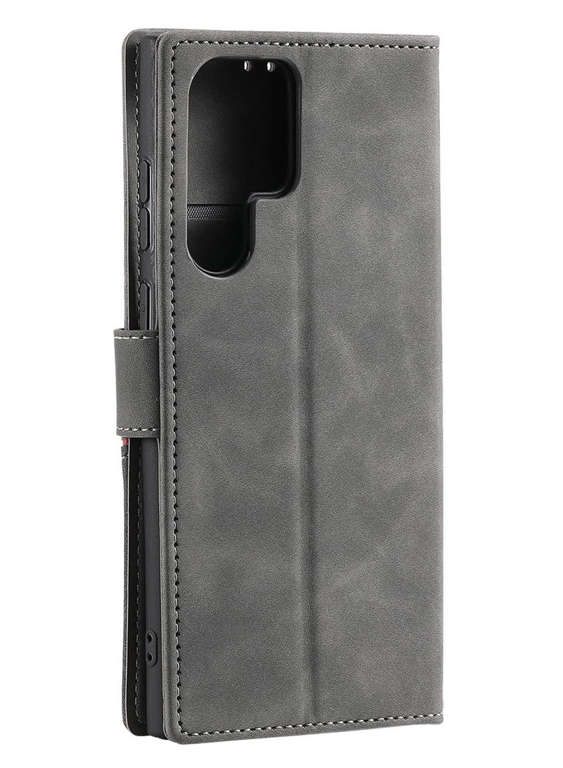 Suteni Color Block Flip Cover Card Slots Leather Phone Case for Samsung - Image 2