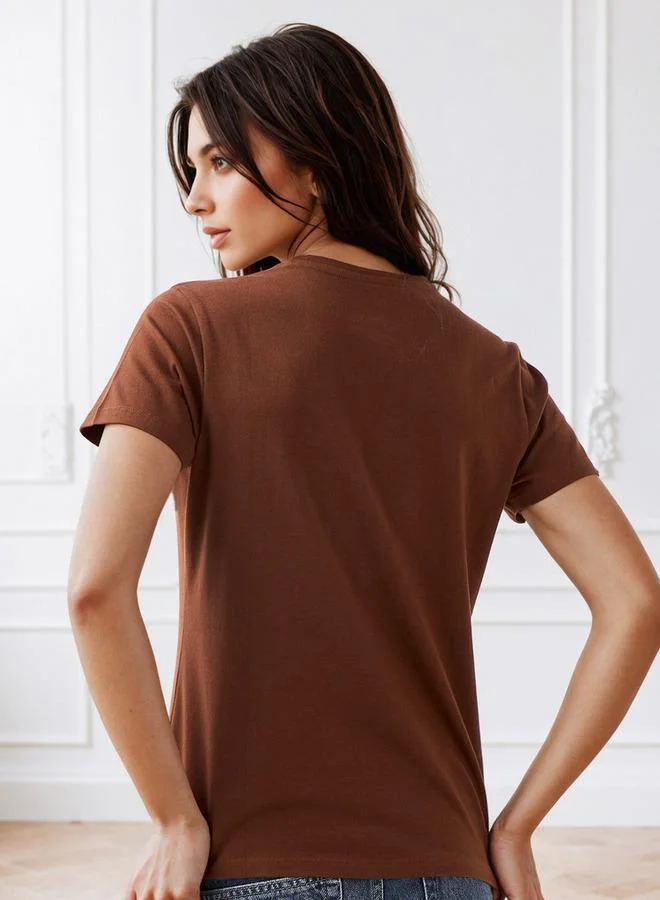 Splash FAV Slim Fit T-shirt with Crew Neck