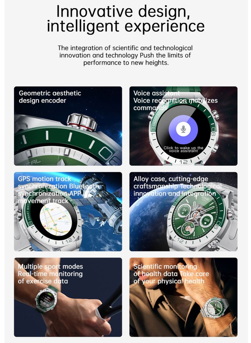 RollsTimi  Men's Smart BLUETOOTH Watch, 1.53 Inch Full Fit High-Definition Screen, IP67 Waterproof, Magnetic Wireless Fast Charging, Multiple Sports Modes, Sleep Monitoring, Bluetooth 3.0 Chip, RT SK41 - Image 3