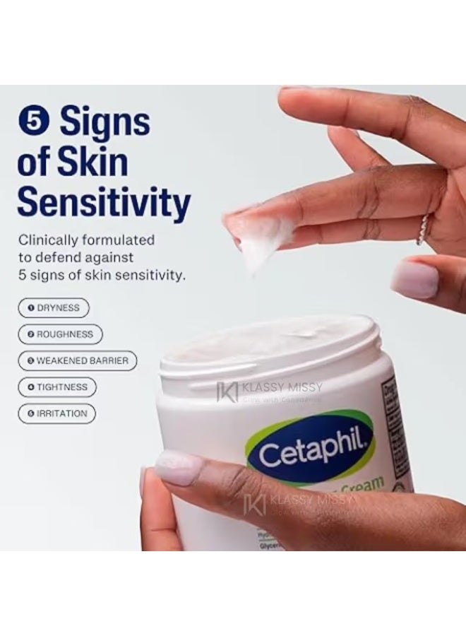 Cetaphil Moisturizing Cream for Very Dry and Sensitive Skin White 550grams - Image 2