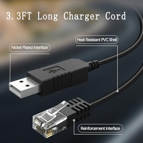 Pinkind Radar Detector Cable, USB to RJ11 Plug Cable Compatible with Uniden R1 R3 R7, Beltronics, Escort Passport 9500ix Radar Detectors, Power Cord Replacement for Radar Detector - Image 4