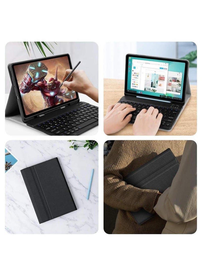 MUNTAQI Keyboard Case Compatible with Samsung-Galaxy-Tab S6 Lite 10.4", Smart Case with Keyboard and Magnetic Detachable Wireless Keyboard Cover with S Pen Holder - Image 4