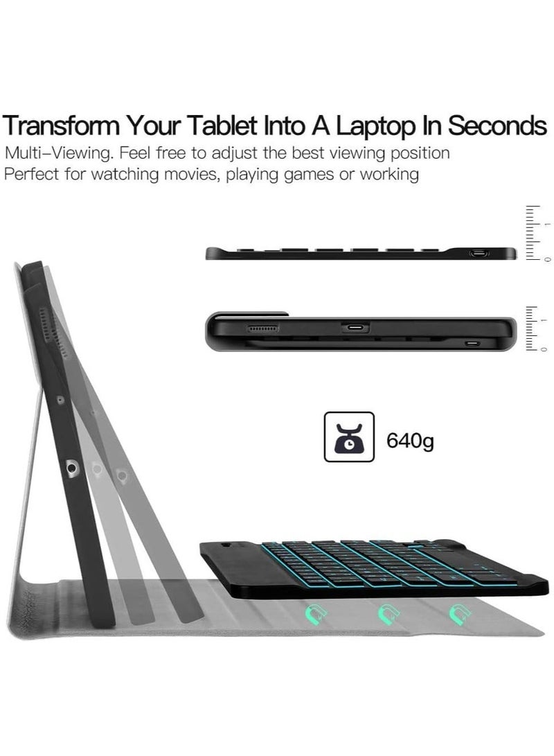 MUNTAQI Keyboard Case Compatible with Samsung-Galaxy-Tab S6 Lite 10.4", Smart Case with Keyboard and Magnetic Detachable Wireless Keyboard Cover with S Pen Holder - Image 2