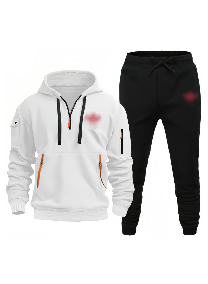 KUYING Men's loose sportswear and sports pants two-piece set  - Image 1