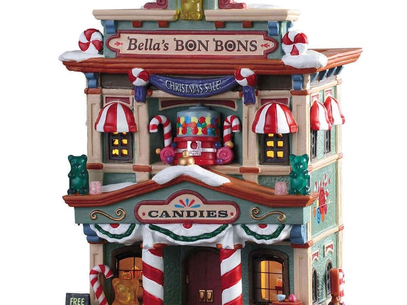 Lemax 95509 Bella's Bon Bons, New 2019 Caddington Village Collection, Porcelain Colorful Decorated Miniature Lighted Building, X'mas Decor/Gift/Collectible, On/Off Switch, 7.95" x 5.59" x 4.33" - Image 2