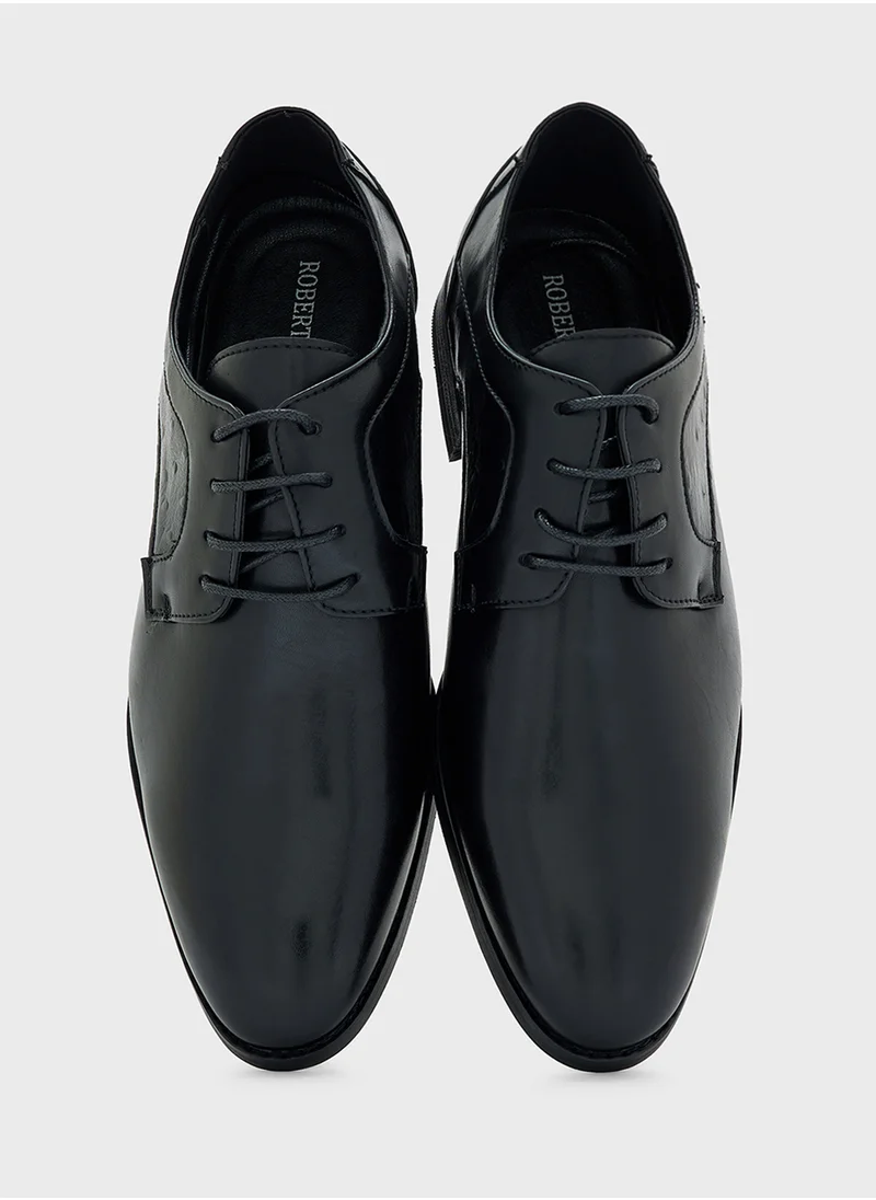 Robert Wood Ostritch Print Detail Formal Lace Ups