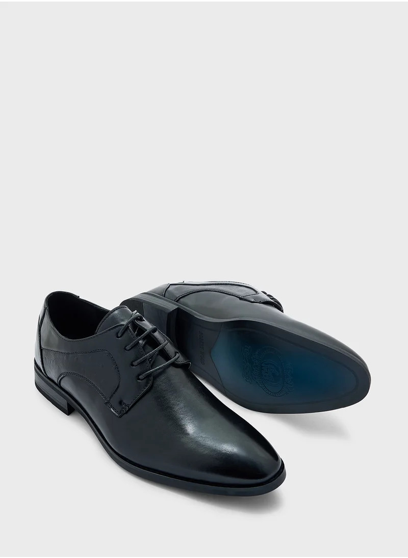 Robert Wood Ostritch Print Detail Formal Lace Ups