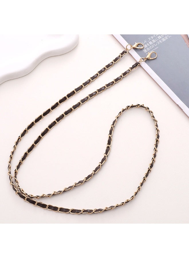 NIBEMINENT Phone Charm/ Chain Strap for Women Girls, Leather Slant Across Cell Phone Case Lanyard Wrist Strap，K1926/Coffee