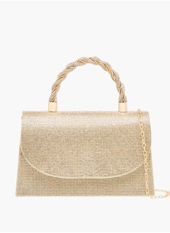 Flora Bella By Shoexpress Women's Studded Satchel Bag with Handle and Chain Strap  - Image 1