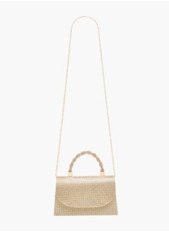 Flora Bella By Shoexpress Women's Studded Satchel Bag with Handle and Chain Strap  - Image 2