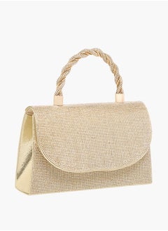 Flora Bella By Shoexpress Women's Studded Satchel Bag with Handle and Chain Strap  - Image 3