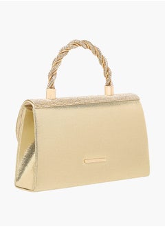 Flora Bella By Shoexpress Women's Studded Satchel Bag with Handle and Chain Strap  - Image 4