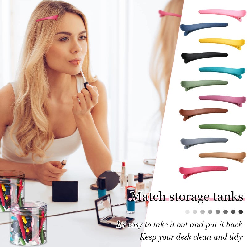 Geosar 24 Pcs Hair Sectioning Clips, Duck Billed Accessories for Styling, Plastic Hair Clips with Container, 2.95 Inch, Colorful, for Women(Colorful) - Image 3