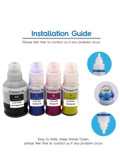 NexNova Generic ink GI-40 for Canon 4-Pack PigmentBlack Cyan Magenta Yellow GI 40 for PIXMA G6040 G5040 GM2040 G7040 GM4040  - Image 2
