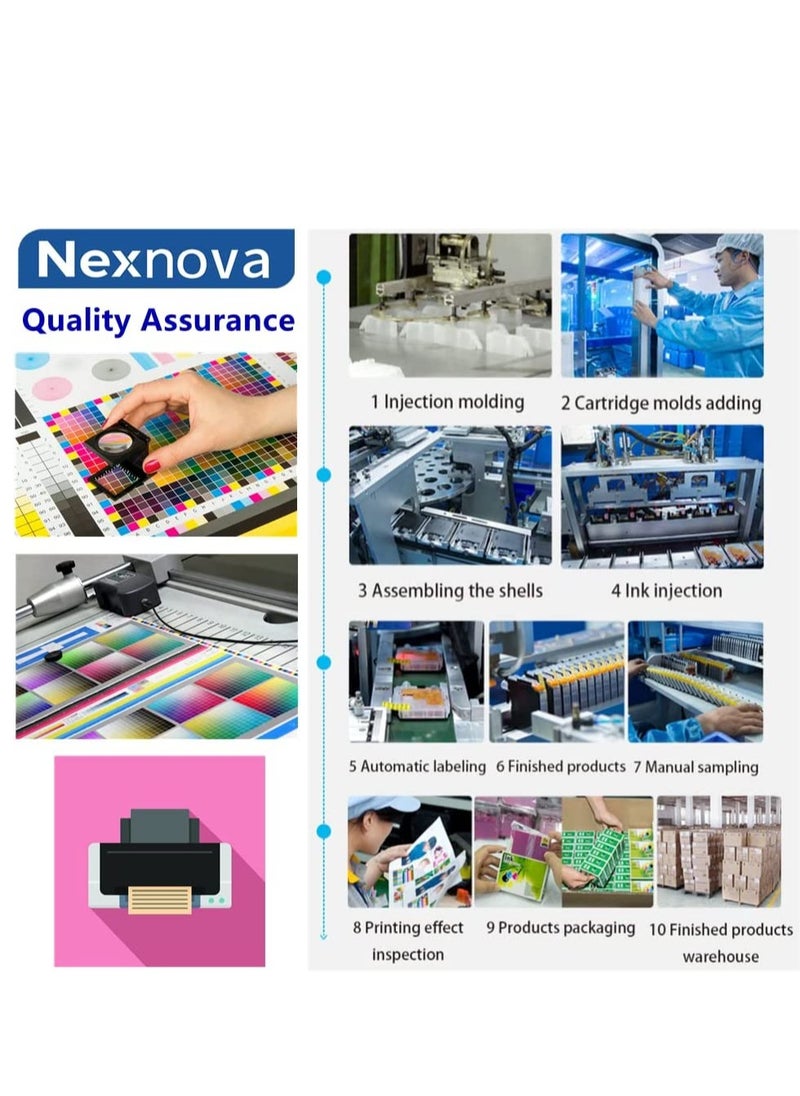NexNova - Generic ink GI-40 for Canon 4-Pack PigmentBlack Cyan Magenta Yellow GI 40 for PIXMA G6040 G5040 GM2040 G7040 GM4040 - Image 1