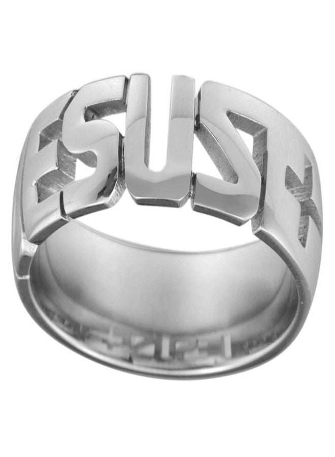 Jude Jewelers 8mm Stainless Steel Jesus Ring Christian Religious Holy Cross Wedding Engagement (6) - Image 1