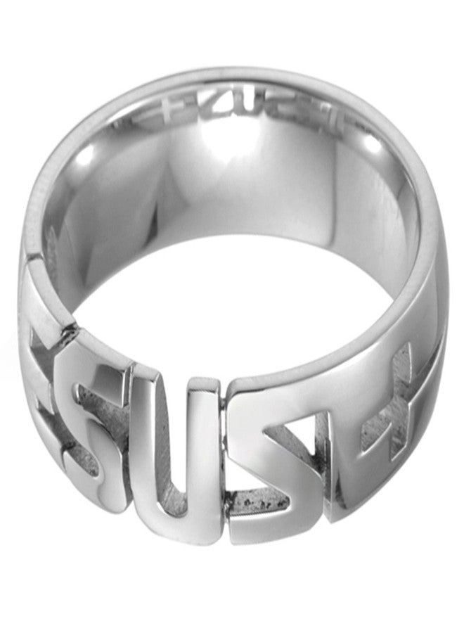 Jude Jewelers 8mm Stainless Steel Jesus Ring Christian Religious Holy Cross Wedding Engagement (6) - Image 3
