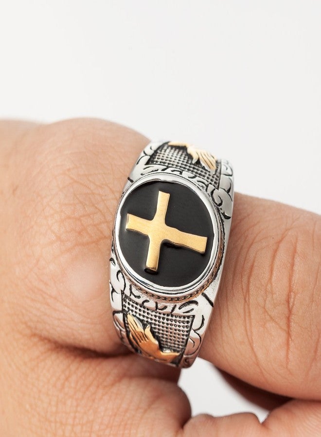 Jude Jewelers 8mm Stainless Steel Jesus Ring Christian Religious Holy Cross Wedding Engagement (6) - Image 5