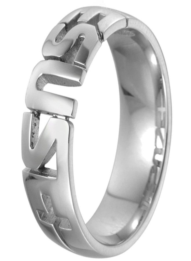 Jude Jewelers 8mm Stainless Steel Jesus Ring Christian Religious Holy Cross Wedding Engagement (6) - Image 2