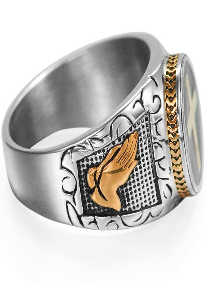 Jude Jewelers 8mm Stainless Steel Jesus Ring Christian Religious Holy Cross Wedding Engagement (6) - Image 4