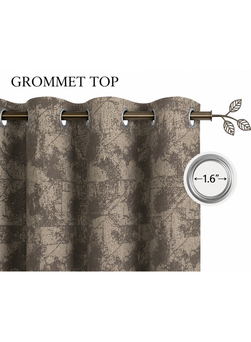 Amali Premium Textured Curtain Set (2 Panels), Luxury Polyester Drapes for Bedroom & Living Room, Elegant Modern Design, Multiple Sizes & Colors - Image 2