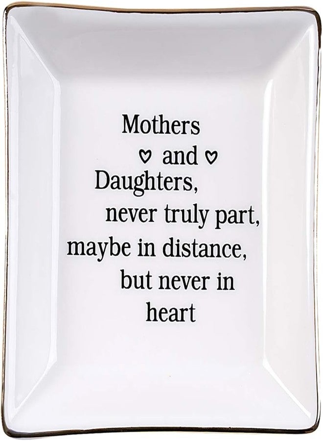 Ueerdand Gift for Mom from Daughter, Mother's Day, Christmas, Thanksgiving, Birthday Gift for Mother and Daughter Ceramic Ring Dish Decorative Jewelry Tray - Image 1