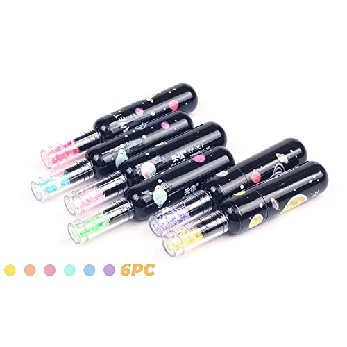 Trusmile Space Highlighters Flat Tip|Set Of 6|Space Theme|Chisel Tip Fine Grip Marker Pen|Ideal Gifts For Stationery Hoarders&Kids|Party Return Gifts For Girls.,Assorted - Image 2