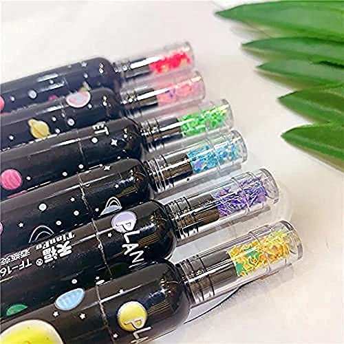 Trusmile Space Highlighters Flat Tip|Set Of 6|Space Theme|Chisel Tip Fine Grip Marker Pen|Ideal Gifts For Stationery Hoarders&Kids|Party Return Gifts For Girls.,Assorted - Image 5