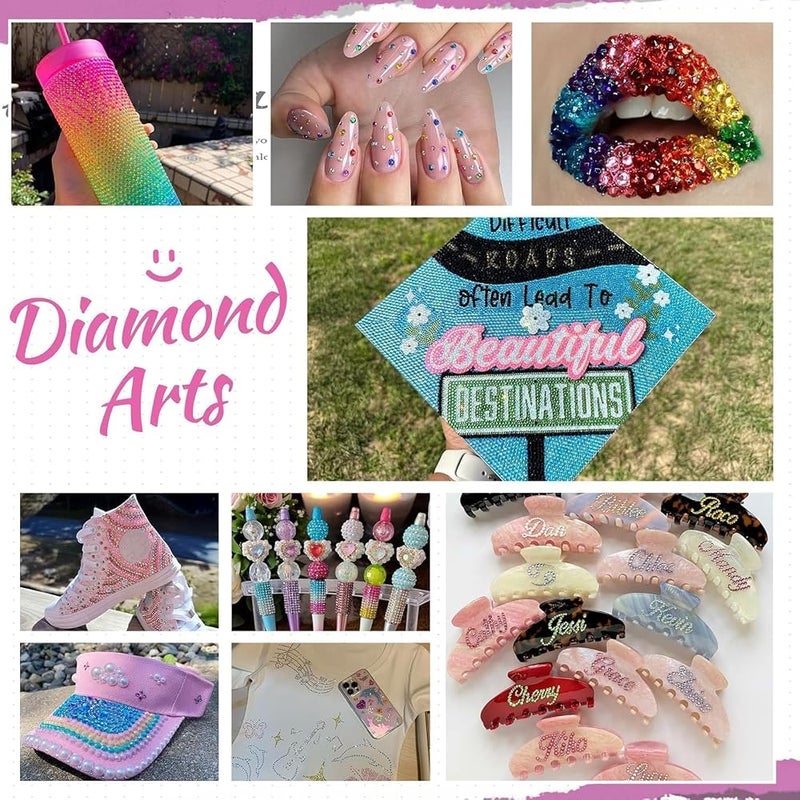 DIYANOO 38000Pcs Resin Jelly Rhinestones for Bedazzling, Multicolor 3mm Flatback Gems for Diamond Art, Bedazzler Kit with 3Pcs 10ml B7000 Jewelry Glue for Bedazzle Thing Crafting Book Nail Art - Image 3