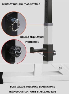 Occuwzz Adjustable Fitness Squat Frame Heavy Barbell Rack Strength Training Home Gym Equipment  - Image 5