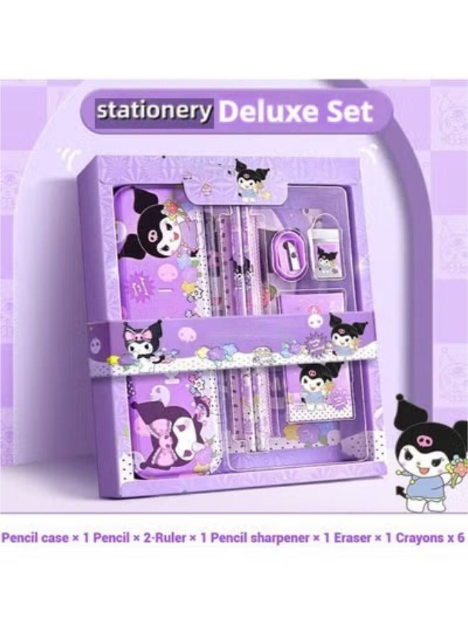 كيلا مجموعة أدوات مكتبية للطلاب من كورومي، مجموعة صندوق هدايا اللوازم المدرسية، مناسبة لطلاب المدارس الابتدائية، بما في ذلك أقلام الرصاص والممحاة ومبراة أقلام الرصاص وما إلى ذلك، هدايا عيد الميلاد لموسم العودة إلى المدرسة - Image 2