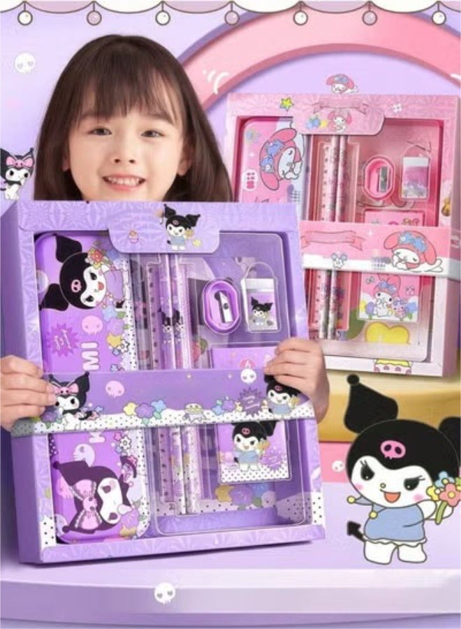 كيلا مجموعة أدوات مكتبية للطلاب من كورومي، مجموعة صندوق هدايا اللوازم المدرسية، مناسبة لطلاب المدارس الابتدائية، بما في ذلك أقلام الرصاص والممحاة ومبراة أقلام الرصاص وما إلى ذلك، هدايا عيد الميلاد لموسم العودة إلى المدرسة - Image 1