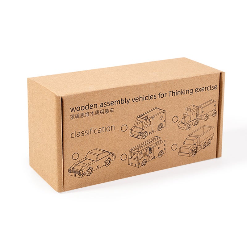 Wooden Take Apart Vehicle Toy - Car Truck Train Fire Engine Ambulance Educational Assembly Toy for Kids - Image 5