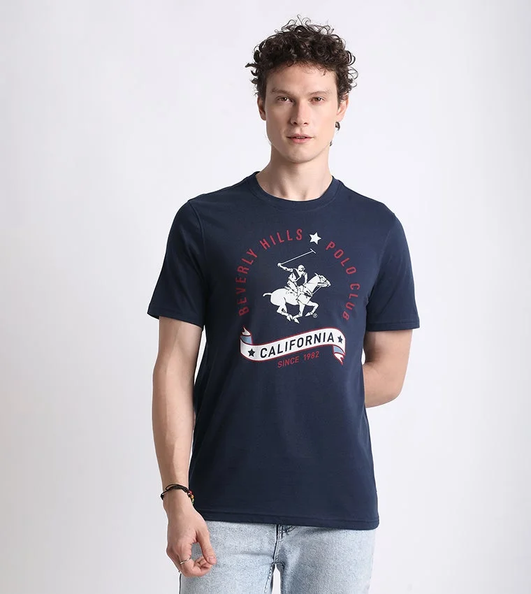Beverly Hills Polo Club Printed Crew Neck Short Sleeves T-Shirt