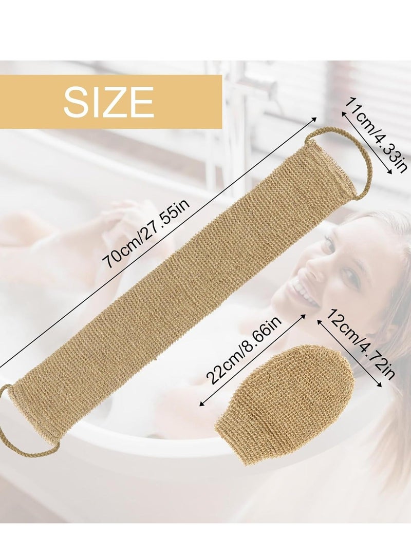 2 قطعة/مجموعة، مسحوق نظيف طبيعي 100٪ للظهر مناسب للرجال والنساء - قفازات لمسحة الجلد - تنظيف عميق وتجديد بشرتك - يُغسل بالغسالة ويُجفف - متاح على الجانبين، القنب - Image 4