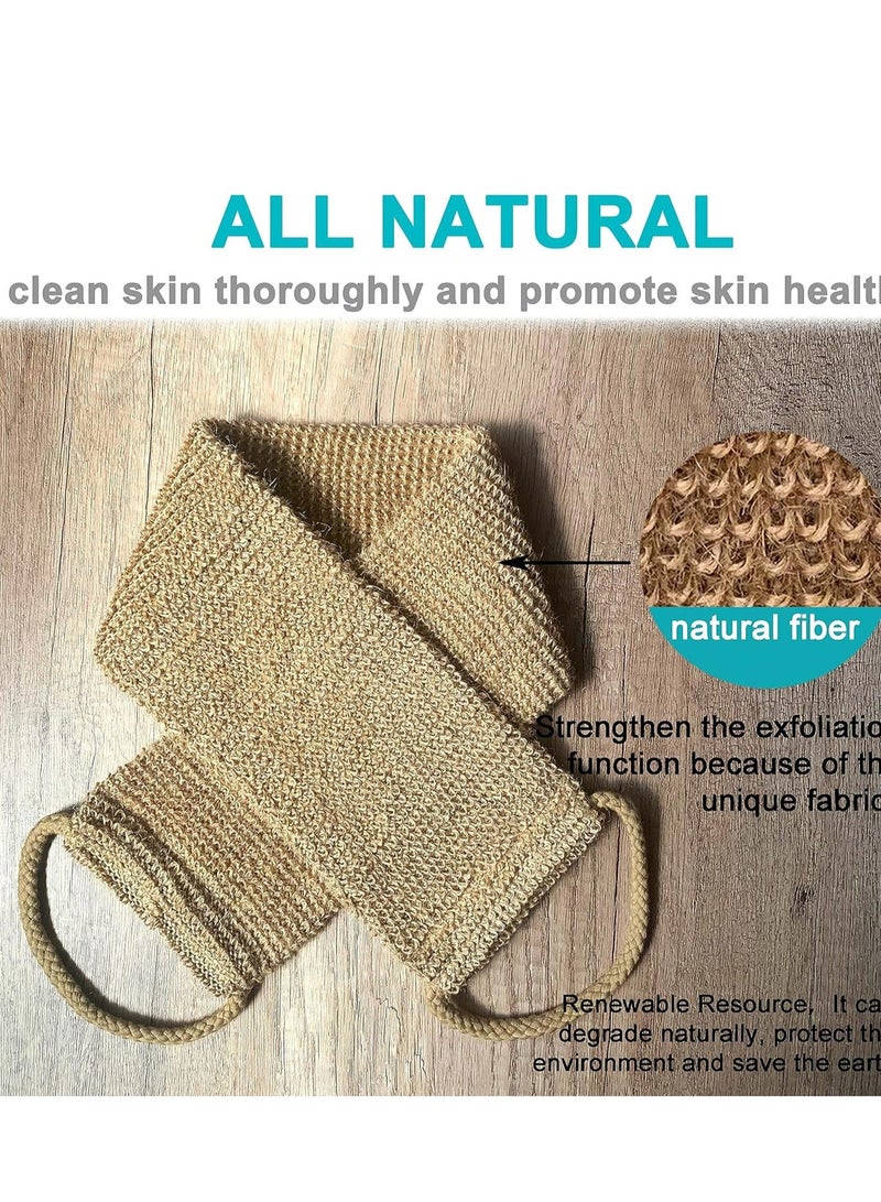 2 قطعة/مجموعة، مسحوق نظيف طبيعي 100٪ للظهر مناسب للرجال والنساء - قفازات لمسحة الجلد - تنظيف عميق وتجديد بشرتك - يُغسل بالغسالة ويُجفف - متاح على الجانبين، القنب - Image 2