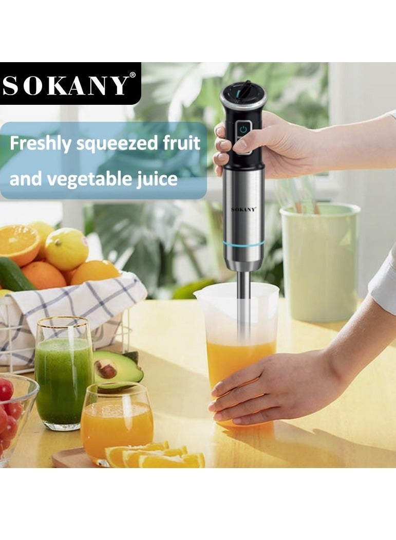 sokany Sokany SK-03009N Stainless Hand Blender + Whisk + Cup 3*1 1100 Watts - Image 3