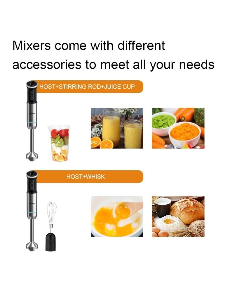sokany Sokany SK-03009N Stainless Hand Blender + Whisk + Cup 3*1 1100 Watts - Image 4