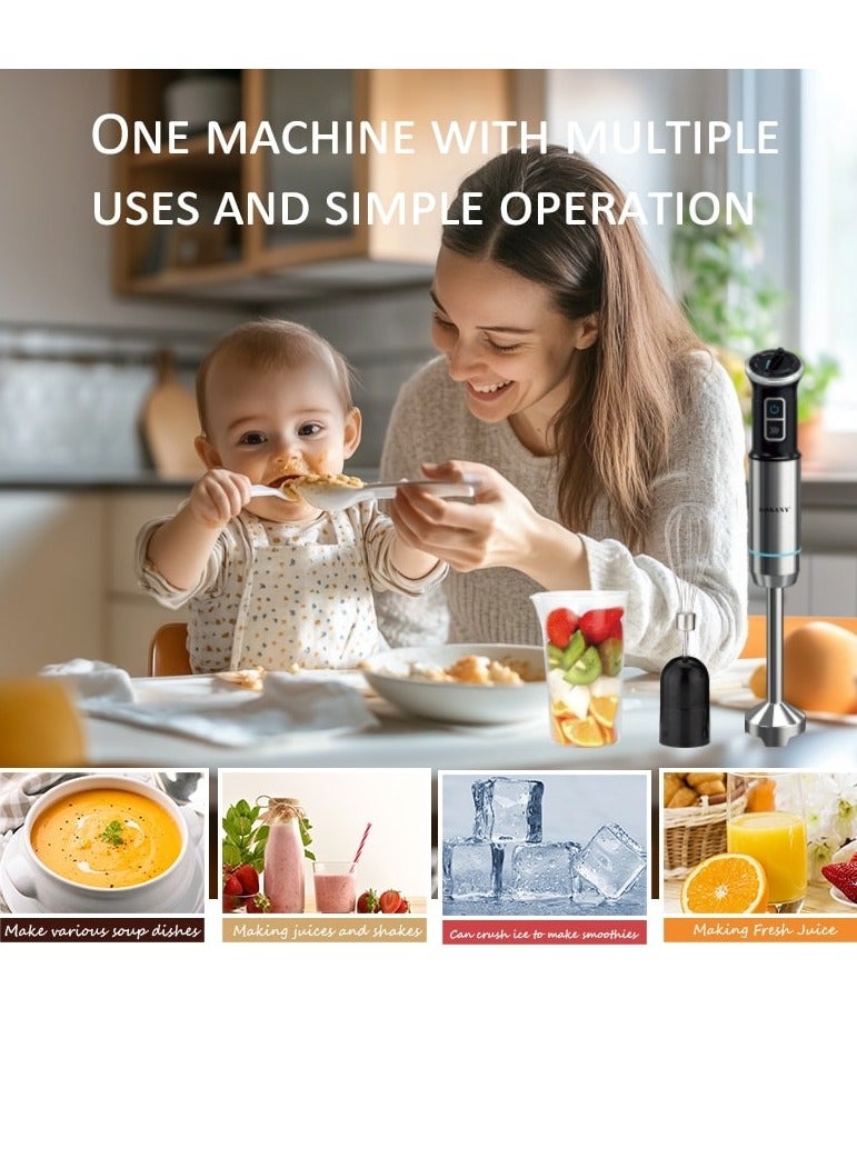 sokany Sokany SK-03009N Stainless Hand Blender + Whisk + Cup 3*1 1100 Watts - Image 5