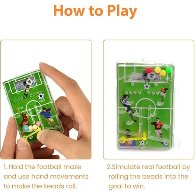 MINI FOOTBALL PINBALL TOYS, HANDHELD EDUCATIONAL MAZE PUZZLE SOCCER PINBALL GAME PINBALL MACHINE, PORTABLE HANDHELD GAMES FOR KIDS & OFFICE DESK TOYS, SOCCER & FOOTBALL PARTY FAVORS. (40 PCS) - Image 3