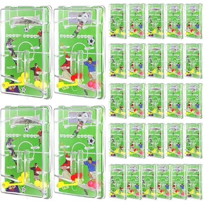 MINI FOOTBALL PINBALL TOYS, HANDHELD EDUCATIONAL MAZE PUZZLE SOCCER PINBALL GAME PINBALL MACHINE, PORTABLE HANDHELD GAMES FOR KIDS & OFFICE DESK TOYS, SOCCER & FOOTBALL PARTY FAVORS. (40 PCS) - Image 1