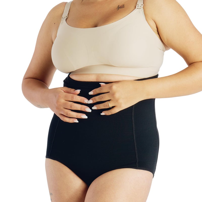 Belly Bandit Postpartum Sculpting Girdle Postpartum Belly Band to Support Compress your Belly Waist Hips Waist Corset for Core Back Support Large Black