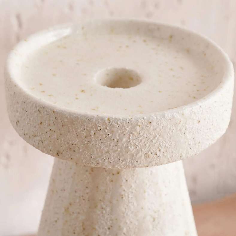 Pan Home Beige Stoneware Candle Holder for Home Decor - Image 2