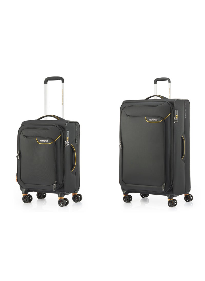 AMERICAN TOURISTER APPLITE 4ECO 2 Piece set (Cabin +Large)-Black  - Image 1
