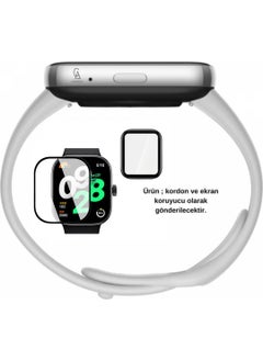 Coolacs Xiaomi Redmi Watch 4 Compatible Soft Silicone Band and Curved Screen Protector Set  - Image 3