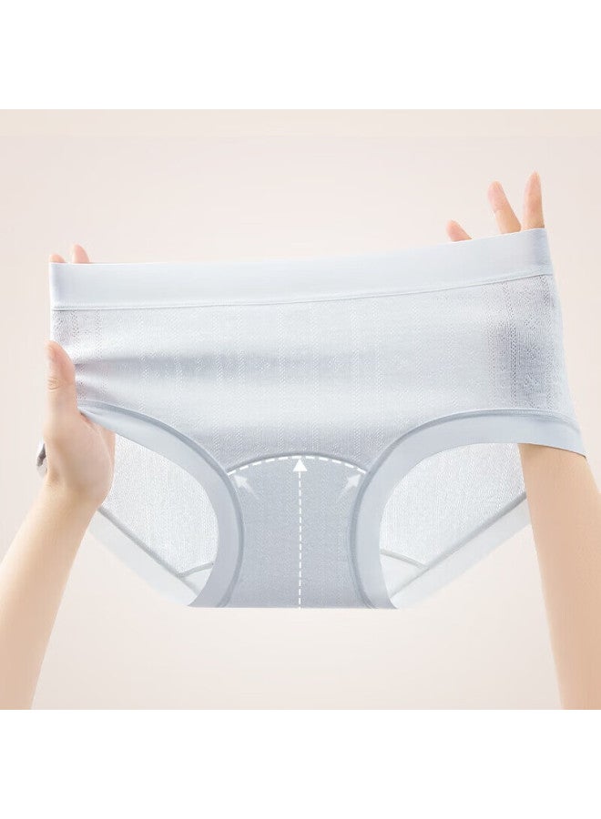 Modal A-class Cotton Women's Underwear Pure Cotton Antibacterial Full Cotton Extended Crotch Mid-waist Seamless Girls' Triangle Shorts M - Image 2