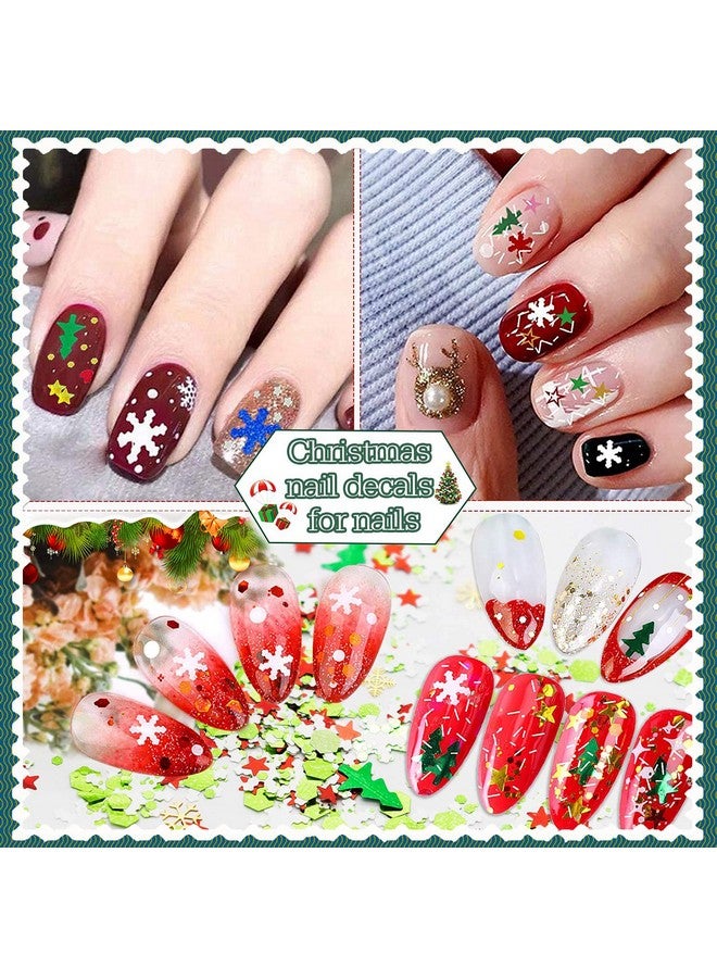 JEMESI Christmas Nail Sequins,100g Christmas Glitter, Cosmetic Craft Holographic Glitter for Epoxy Resin, Laser Snowflake Christmas Tree Flakesfor Festival Nail Art Design or Make Up, Festival Decor（SD-12） - Image 4