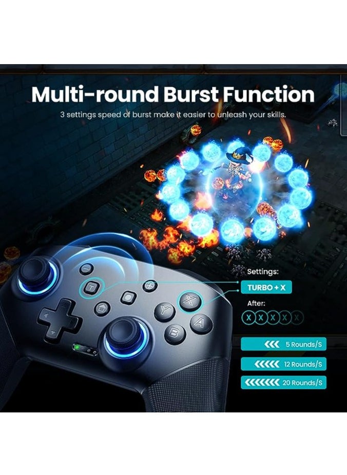 Generic - Wireless Controller For Nintendo Switch OLED Console Pro Gamepad with 600Mah Rechargeable Battery Programmable Turbo Function - Image 1